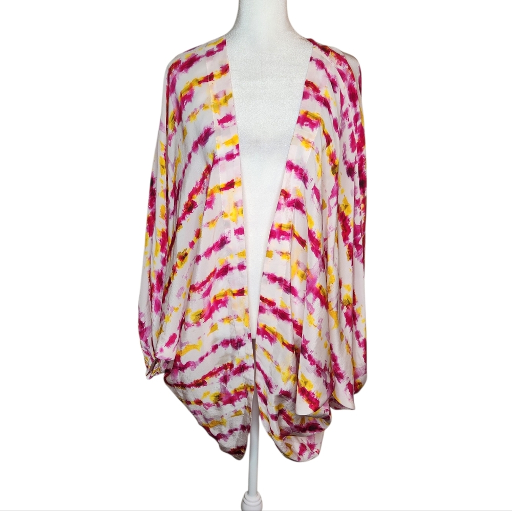 Anthropologie Tie Dye Cocoon Kimono One Size